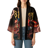 Spain Football Kimono Spanish Pride Bull Mascot Gothic Metal Lightning Storm