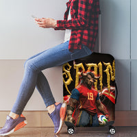 Spain Football Luggage Cover Spanish Pride Bull Mascot Gothic Metal Lightning Storm