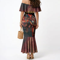 Spain Football Mermaid Dress Spanish Pride Bull Mascot Gothic Metal Lightning Storm