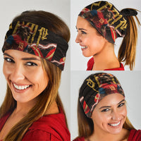 Spain Football Neck Gaiter Spanish Pride Bull Mascot Gothic Metal Lightning Storm