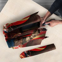 Spain Football Umbrella Spanish Pride Bull Mascot Gothic Metal Lightning Storm