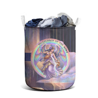 Iris Goddess Laundry Basket Rainbow Winged Iris - Pitcher Lyre And Greek Key
