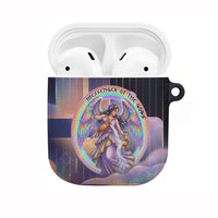 Iris Goddess AirPods Case Rainbow Winged Iris - Pitcher Lyre And Greek Key