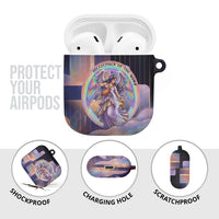 Iris Goddess AirPods Case Rainbow Winged Iris - Pitcher Lyre And Greek Key