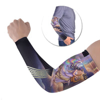 Iris Goddess Arm Sleeves Rainbow Winged Iris - Pitcher Lyre And Greek Key