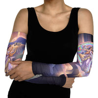 Iris Goddess Arm Sleeves Rainbow Winged Iris - Pitcher Lyre And Greek Key