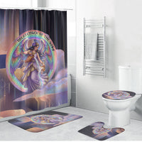 Iris Goddess Bathroom Set Rainbow Winged Iris - Pitcher Lyre And Greek Key