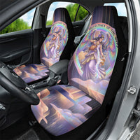 Iris Goddess Car Seat Cover Rainbow Winged Iris - Pitcher Lyre And Greek Key