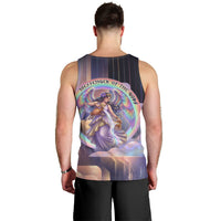 Iris Goddess Men Tank Top Rainbow Winged Iris - Pitcher Lyre And Greek Key