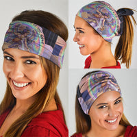 Iris Goddess Neck Gaiter Rainbow Winged Iris - Pitcher Lyre And Greek Key