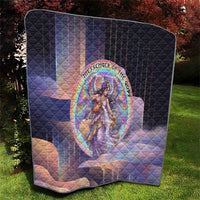 Iris Goddess Quilt Rainbow Winged Iris - Pitcher Lyre And Greek Key
