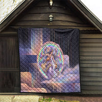 Iris Goddess Quilt Rainbow Winged Iris - Pitcher Lyre And Greek Key