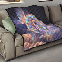 Iris Goddess Quilt Rainbow Winged Iris - Pitcher Lyre And Greek Key