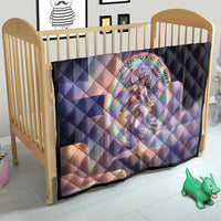 Iris Goddess Quilt Rainbow Winged Iris - Pitcher Lyre And Greek Key