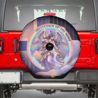 Iris Goddess Spare Tire Cover Rainbow Winged Iris - Pitcher Lyre And Greek Key