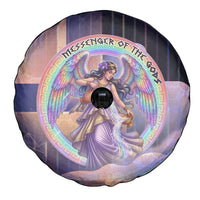 Iris Goddess Spare Tire Cover Rainbow Winged Iris - Pitcher Lyre And Greek Key