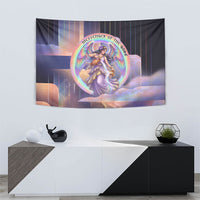 Iris Goddess Tapestry Rainbow Winged Iris - Pitcher Lyre And Greek Key