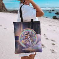 Iris Goddess Tote Bag Rainbow Winged Iris - Pitcher Lyre And Greek Key