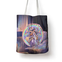 Iris Goddess Tote Bag Rainbow Winged Iris - Pitcher Lyre And Greek Key