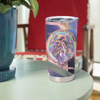 Iris Goddess Tumbler Cup Rainbow Winged Iris - Pitcher Lyre And Greek Key