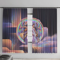 Iris Goddess Window Curtain Rainbow Winged Iris - Pitcher Lyre And Greek Key