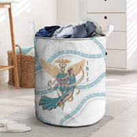 Iris Goddess Laundry Basket Winged Iris Caduceus Staff Rainbow Ribbon Greek Key