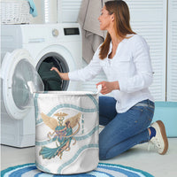 Iris Goddess Laundry Basket Winged Iris Caduceus Staff Rainbow Ribbon Greek Key