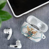 Iris Goddess AirPods Case Winged Iris Caduceus Staff Rainbow Ribbon Greek Key