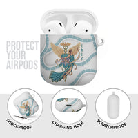 Iris Goddess AirPods Case Winged Iris Caduceus Staff Rainbow Ribbon Greek Key