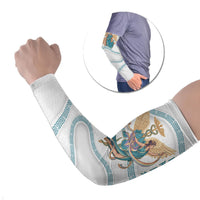 Iris Goddess Arm Sleeves Winged Iris Caduceus Staff Rainbow Ribbon Greek Key
