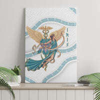 Iris Goddess Canvas Wall Art Winged Iris Caduceus Staff Rainbow Ribbon Greek Key
