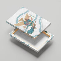 Iris Goddess Canvas Wall Art Winged Iris Caduceus Staff Rainbow Ribbon Greek Key