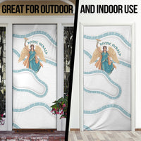 Iris Goddess Door Cover Winged Iris Caduceus Staff Rainbow Ribbon Greek Key