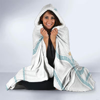 Iris Goddess Hooded Blanket Winged Iris Caduceus Staff Rainbow Ribbon Greek Key
