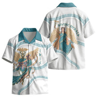 Iris Goddess Kid Hawaiian Shirt Winged Iris Caduceus Staff Rainbow Ribbon Greek Key