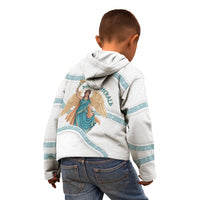 Iris Goddess Kid Hoodie Winged Iris Caduceus Staff Rainbow Ribbon Greek Key