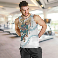 Iris Goddess Men Tank Top Winged Iris Caduceus Staff Rainbow Ribbon Greek Key