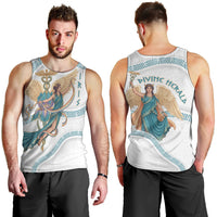 Iris Goddess Men Tank Top Winged Iris Caduceus Staff Rainbow Ribbon Greek Key