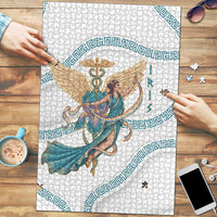 Iris Goddess Puzzle Winged Iris Caduceus Staff Rainbow Ribbon Greek Key