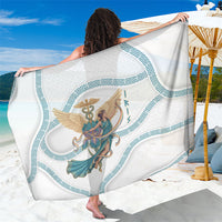 Iris Goddess Sarong Winged Iris Caduceus Staff Rainbow Ribbon Greek Key