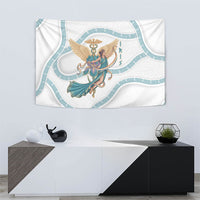 Iris Goddess Tapestry Winged Iris Caduceus Staff Rainbow Ribbon Greek Key