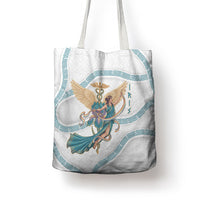 Iris Goddess Tote Bag Winged Iris Caduceus Staff Rainbow Ribbon Greek Key