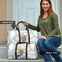 Iris Goddess Travel Bag Winged Iris Caduceus Staff Rainbow Ribbon Greek Key
