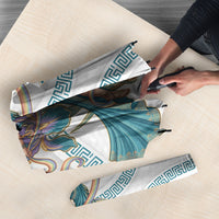 Iris Goddess Umbrella Winged Iris Caduceus Staff Rainbow Ribbon Greek Key