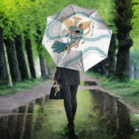 Iris Goddess Umbrella Winged Iris Caduceus Staff Rainbow Ribbon Greek Key