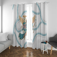Iris Goddess Window Curtain Winged Iris Caduceus Staff Rainbow Ribbon Greek Key