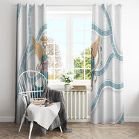Iris Goddess Window Curtain Winged Iris Caduceus Staff Rainbow Ribbon Greek Key