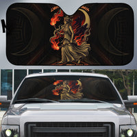 Hecate Triple Goddess Auto Sun Shade Greek Hecate Flaming Torches Key Snake And Hounds