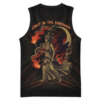 Hecate Triple Goddess Basketball Jersey Greek Hecate Flaming Torches Key Snake And Hounds