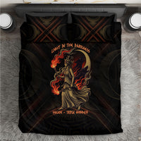 Hecate Triple Goddess Bedding Set Greek Hecate Flaming Torches Key Snake And Hounds
